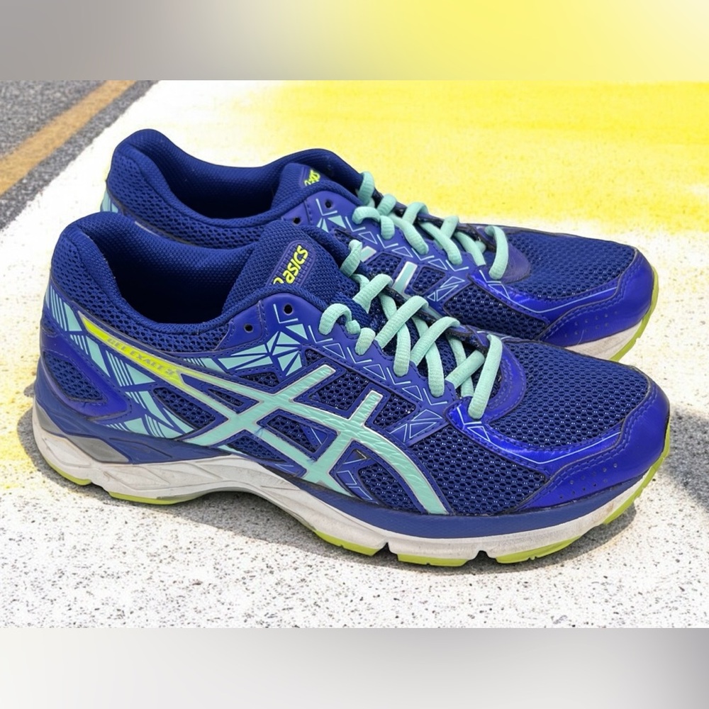 Asics Gel Exalt 3 Women's Athletic Running Sneakers Size 7 Blue Duomax T666N